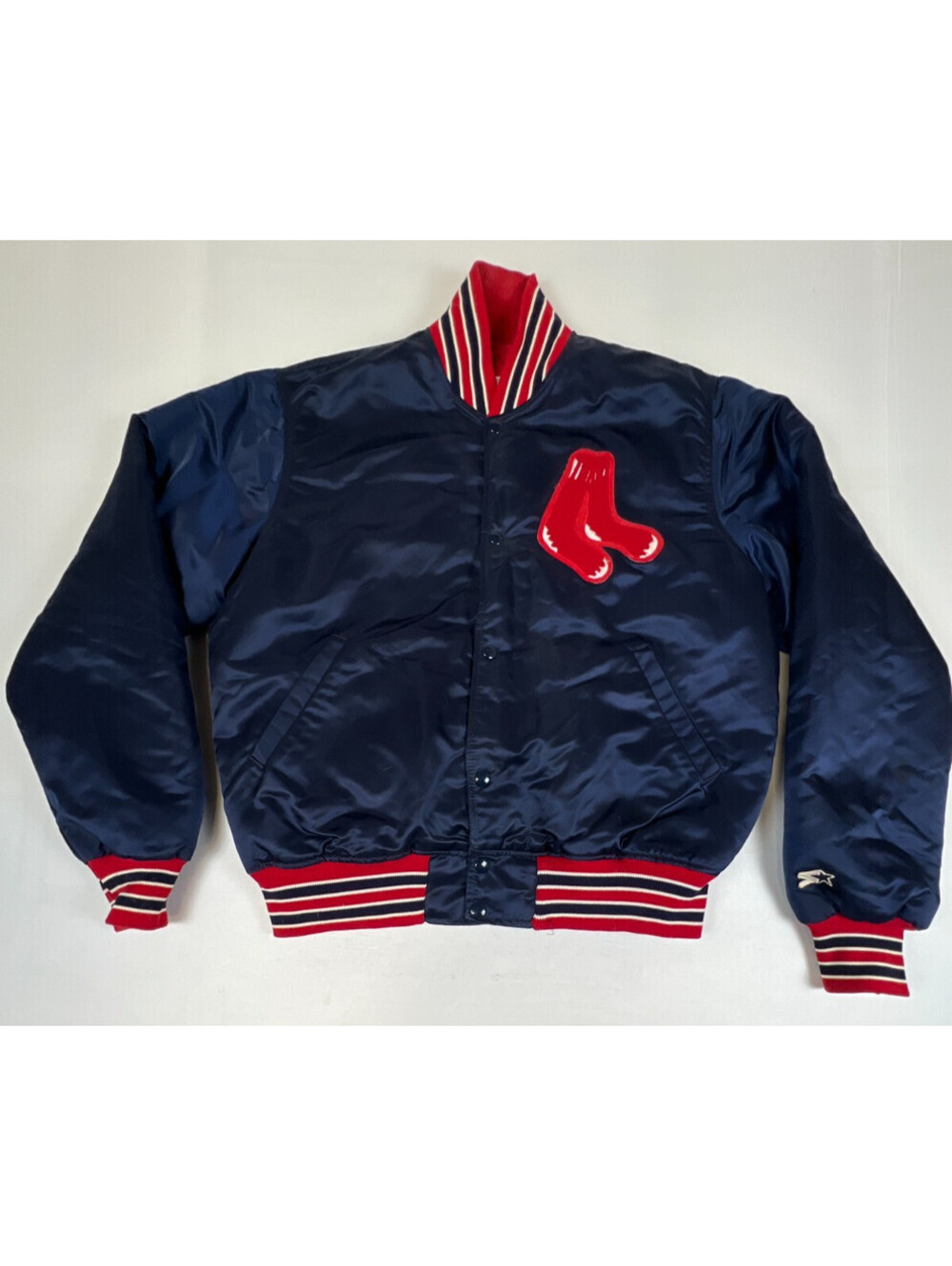Vintage Starter Boston Red Sox MLB Diamond Collection Satin Varsity Jacket Large